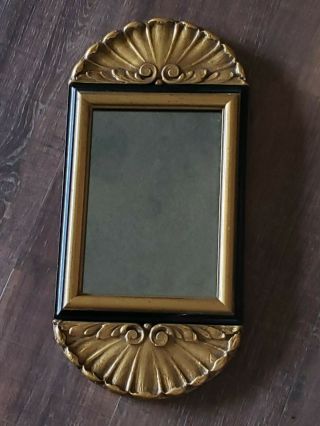 Vintage Gold Tone Ornate Mirror Wall Hanging