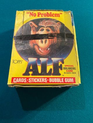 1987 Topps Alf Tv Show Series 1 Trading Cards Full Box Of 48 Wax Packs