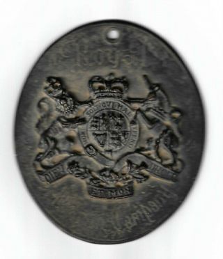 Royal African Company Slave Tag Dated 1725 Black Labor Supply Medal Medallion