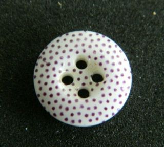 Antique Unusual China Calico Button Collectors 29 Pattern Purple