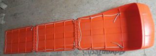 Vintage Folding Plastic Rescue Meadow Toboggan Sled Almost 8 Feet Long 90 Inches