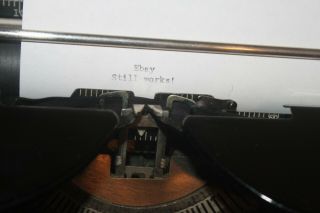 Vintage Royal Portable Typewriter Touch Control Black 1930s Era Glass Keys - Case 2