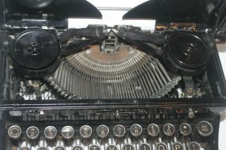 Vintage Royal Portable Typewriter Touch Control Black 1930s Era Glass Keys - Case 3