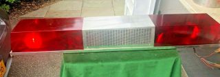 Vintage Federal Signal Twinsonic 12x Rotating Firetruck Light Bar With Speaker