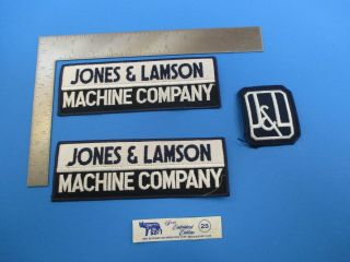 Vintage Machine Shop Patch Set Of 3 Jones & Lamson J&l Springfield Vt