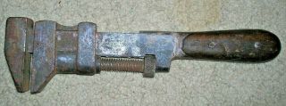 H.  D.  Smith Perfect Handle 10 " Pipe Monkey Wrench Pat.  1901