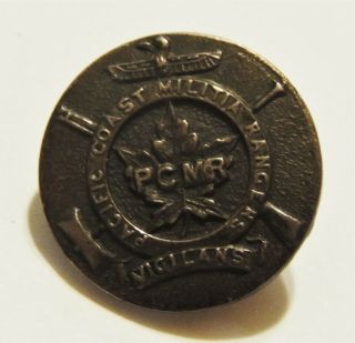 WW1 WW2 Canadian PCMR Pacific Coast Militia Rangers cap badge lapel pin button 2