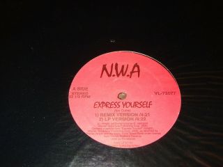 N.  W.  A Rare Express Yourself 12 " Promo Vinyl Ep Eazy - E Dr Dre Ice Cube Mc Ren Nwa