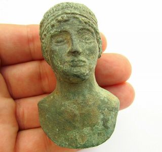 Stunning Bronze Statuette - Bust Of Roman Emperor Circa 200 Ad (r102)