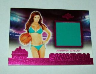 2019 40th National Jennifer Walcott Pink Foil Worn Swatch Bench Warmer Card