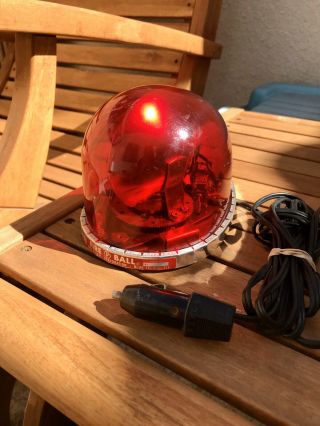 Vintage Federal Signal Fireball Dash Emergency Police Light Beacon Fb1 - 1