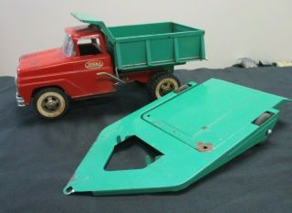 Vintage Tonka Lever Action Dump Truck And Tilt Trailer
