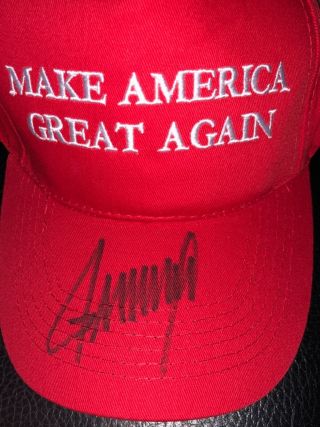 Donald Trump Signed Make America Great Again Hat Autograph 45th President Of Usa
