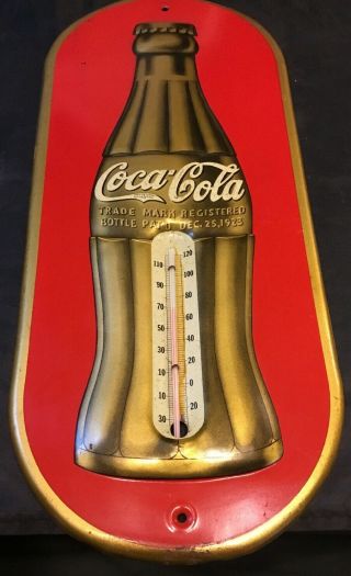 Vintage Coca - Cola Thermometer 1950 