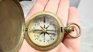 Wwii Us Army Engineers Pilot Compass By Waltham Brass Us Marked