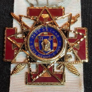 Rare Masonic 33rd Degree Scottish Rite Gold Jewel Medal 37.  2g. 2