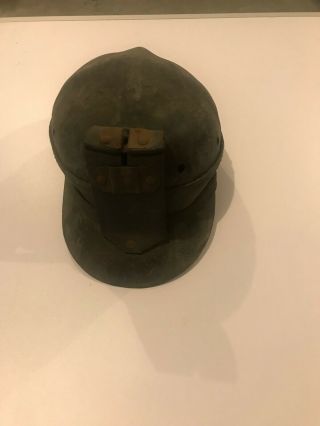 Vintage Late 1800s - Early 1900s Coal Miner Helmet With Lamp Bracket