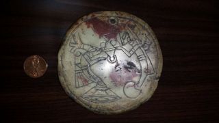 Ancient Pendant With Alien/angel And Other Symbols From Ojuelos De Jalisco