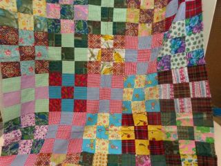 Vintage Quilt Top Unfinished - Very Neat Work - Take A Look At Pictures