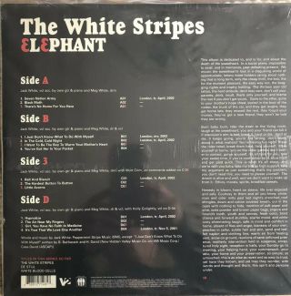 WHITE STRIPES Elephant 2 X LP LP GATEFOLD 1ST US PRESS WHITE/RED VINYL 2003 2