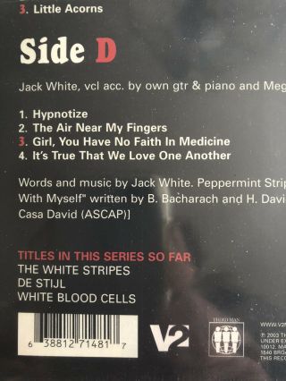 WHITE STRIPES Elephant 2 X LP LP GATEFOLD 1ST US PRESS WHITE/RED VINYL 2003 3