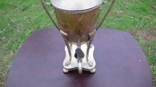 Vintage Antique Silver Plated Hot Coffee Tea Water Dispenser Urn 2