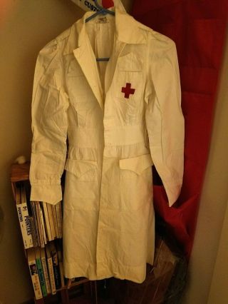 Ww2 Vintage Red Cross Volunteer White Uniform 1940 