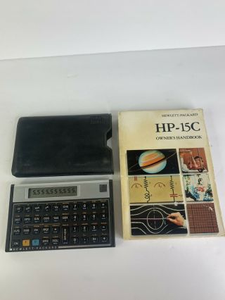 Hp 15c Vintage Scientific Pocket Calculator Hewlett - Packard W/ Owner 