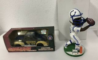 Indianapolis Colts Marvin Harrison Bobblehead,  Goal Line 1940 Ford Diecast Car