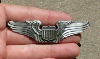 Ww2 Us Army Air Force Military Gemsco Pilot Wing Badge Insignia Pin