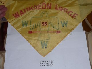 Order Of The Arrow Lodge 55 Waukheon Early Undocumented Satin Neckerchief