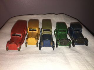 Tootsie Toy Cars 1920s - 1930s Metal Toy Cars Set Of 5