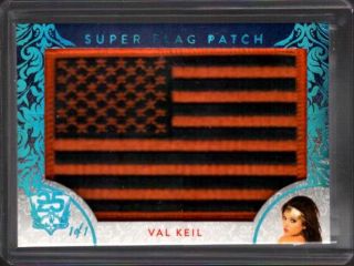 Val Keil 1/1 2019 Benchwarmer 25 Years Flag Patch Bb5