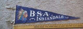 Boy Scout B.  S.  A.  Indiandale Camp Blue Pennant