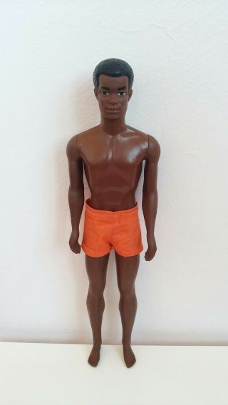 Vintage Barbie Talking Brad Doll African American Boy 1969 1114 Mute
