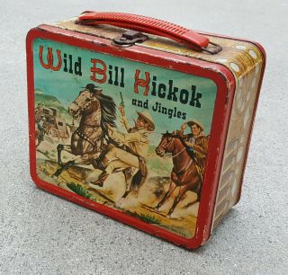 Vintage 1955 Wild Bill Hickok And Jingles Lunchbox Made By Aladdin