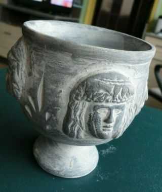Unique Ancient Greek Thracian Terracotta Drinking Cup Mazer Mug 4th Century B.  C.