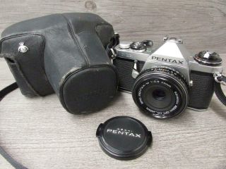 Vintage Asahi Pentax Me 35mm Slr Film Camera 40mm 2.  8 Lens Parts Repair