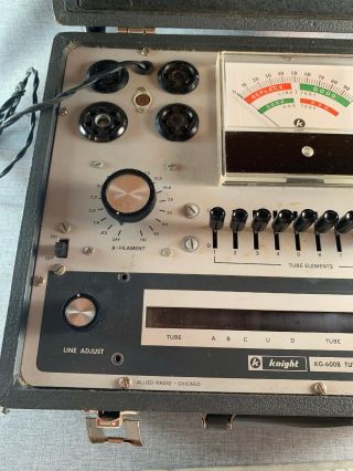 Vintage Knight KG - 600B Vacuum Tube Tester With Manuals,  Rolodex Guide,  Etc 2