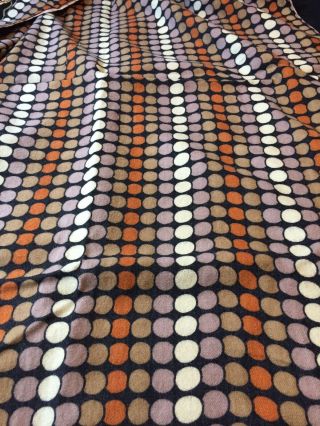 Vintage Polka Dot Print Wool Feel Fabric 3,  Yards