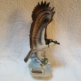Collectible Liquor Decanter,  Ski Country,  Osprey On The Water - Mini 1974 Empty