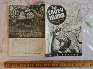 Rare " This Coney Island " 1940? Joe Ransom Steeplechase 32p Bklt Nathans Ad Tdbr