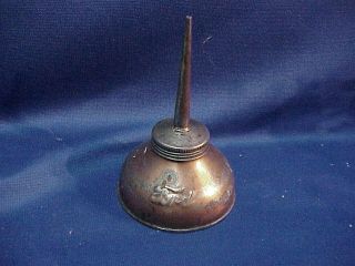 Antique Ford Oil Can Vintage Oiler Auto Copper Plated (model A Or Model T)