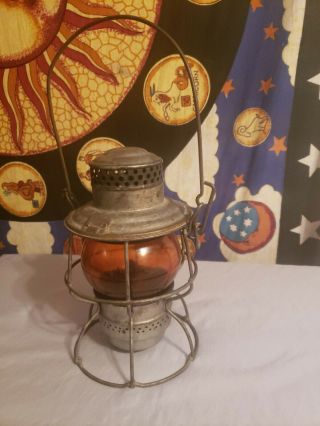 Vintage C.  M St.  P&p Adlake Kero Orange/amber Globe Usa Canada 1 - 39 Rr Lantern