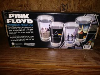 Classic Rock Pink Floyd Collector’s Series Pint Glass Set 4 Cups