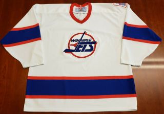 Winnipeg Jets Vintage Ccm Jersey Goals For Kids Patch