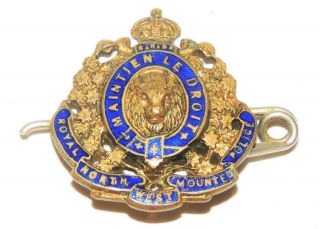 Rare Nwmp Rnwmp Royal North West Mounted Police Collar Badge Sweetheart Enamel