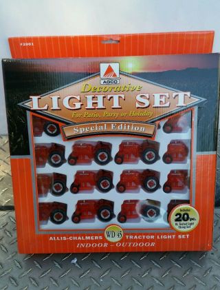 Agco Allis Chalmers Wd45 Tractor Light Set 20 Light String Vhtf Tree