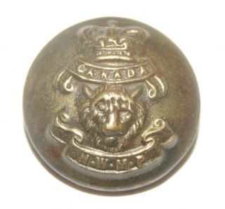 Victorian Crown Boer War Nwmp North West Mounted Police Small Button Badge