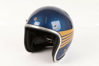 Vintage Arthur Fulmar Af40 Gold Winged Motorcycle Helmet Mens Size Xl